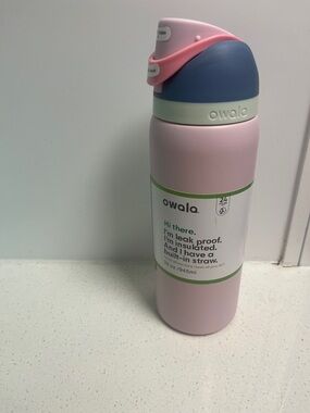 owala Pink & Blue Insulated Water Bottle with Built-In Straw